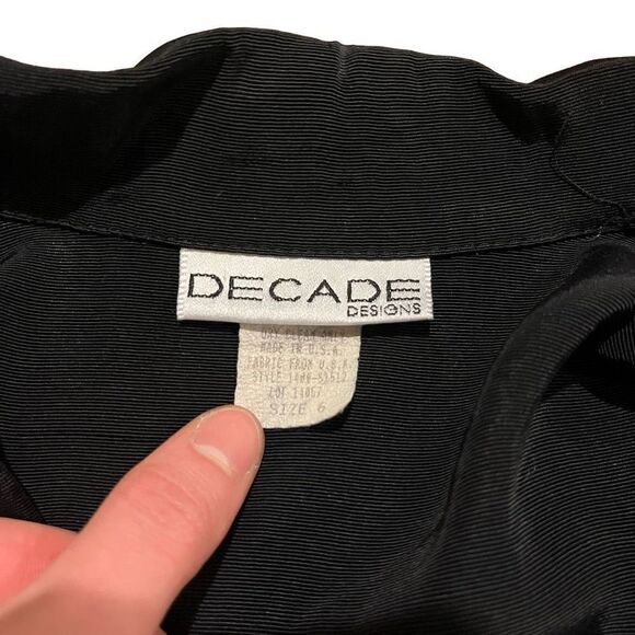 Decade Designs Black Sleeveless Button Shirt Blouse Women’s Size 6 - Picture 4 of 5